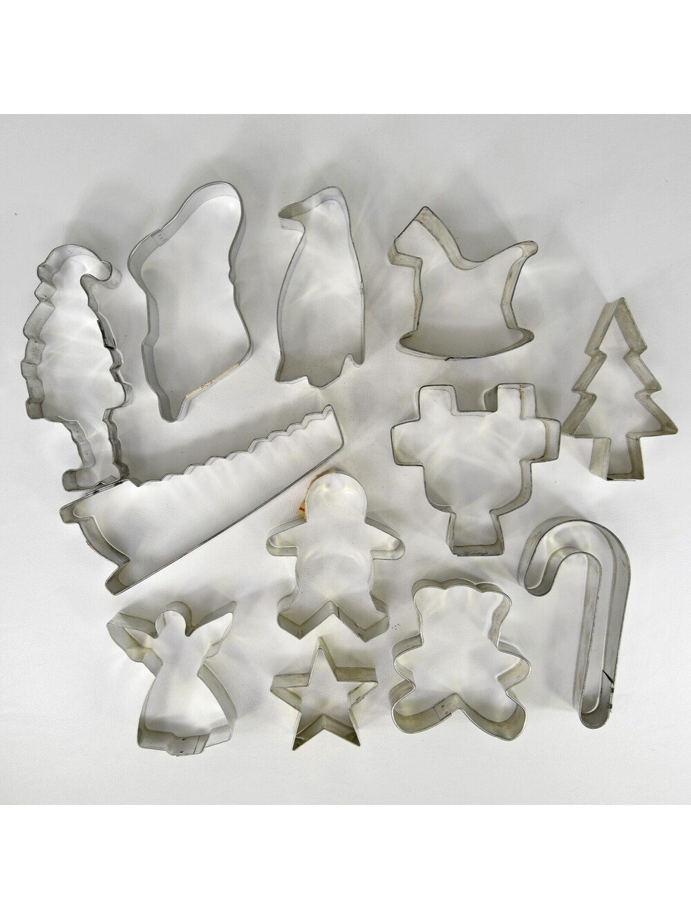 Cookie Cutter Lot 12 VTG Christmas Reindeer Penguin Sleigh Stocking Rockin Horse